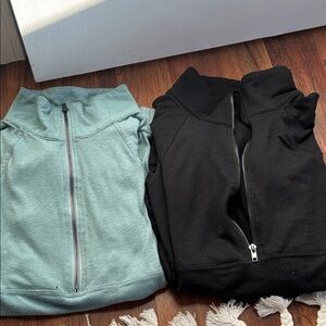 Zippered Jackets in Teal and Black